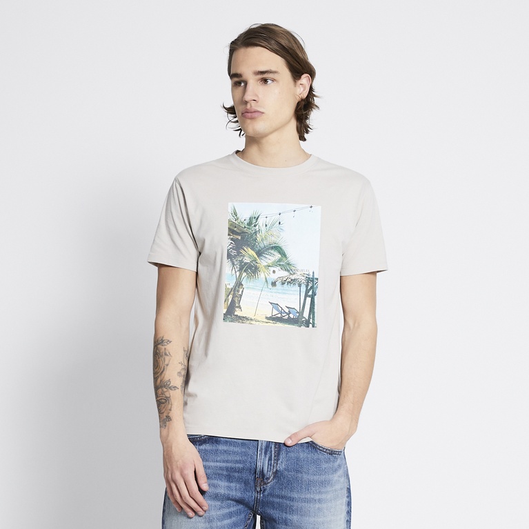 Printed tee "Bill" Beige 4
